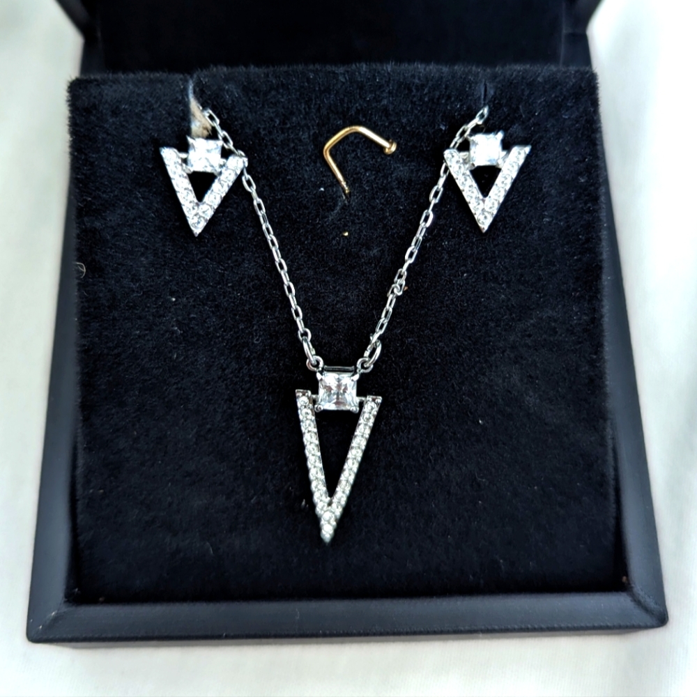 Swarovski Funk Rhodium-plated Set